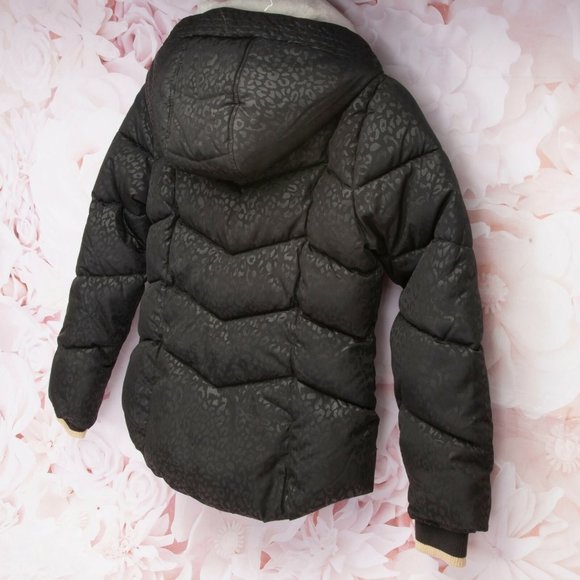 Michael Kors Girls Designer Black Puffer Jacket - Picture 8 of 8